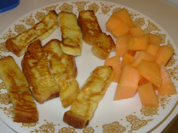 Creation of French Toast and Melon: Step 5